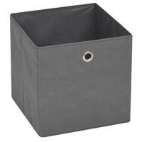 Set Contenitori 4 pz Tessuto non Intrecciato 32x32x32 cm Grigio cod mxl 47031