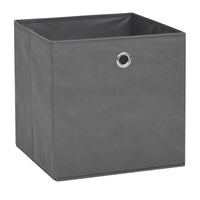 Set Contenitori 10 pz Tessuto non Intrecciato 32x32x32 cm Grigio cod mxl 50546