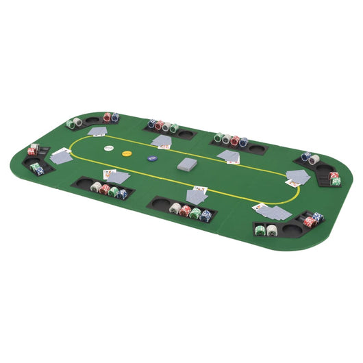Tavolo da Poker Pieghevole in 4 8 Giocatori Rettangolare Verde 80208
