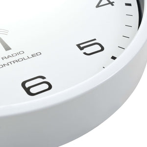 Orologio a Parete Radiocontrollato Movimento Quarzo 31cm Bianco 50616