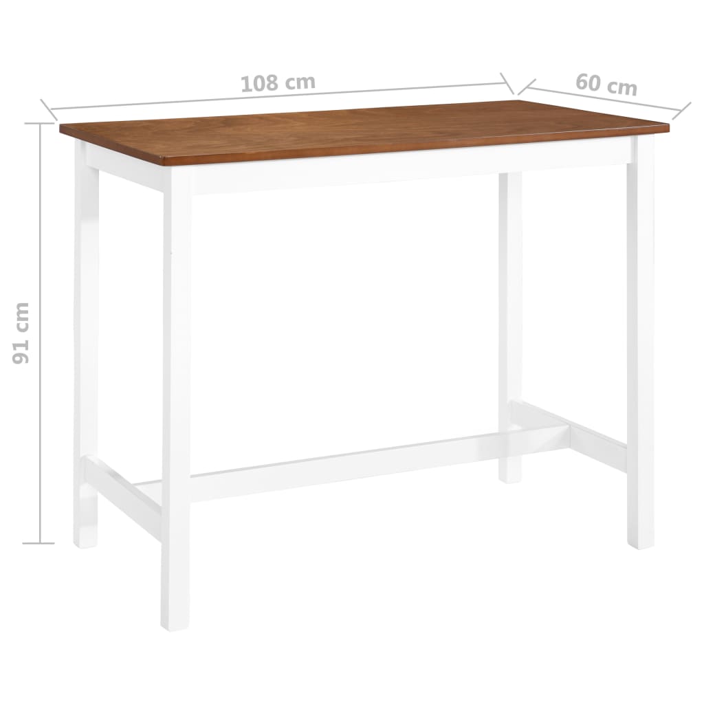 Tavolino da Bar in Legno Massello 108x60x91 cm cod mxl 20523