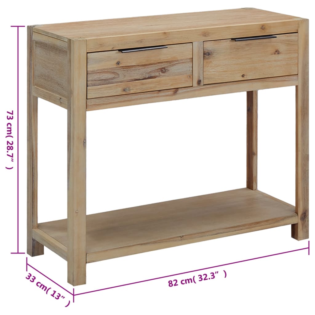 Tavolo Consolle 82x33x73 cm in Legno Massello di Acacia 245684