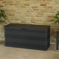 Baule da Giardino Nero 117x45x56 cm 43708