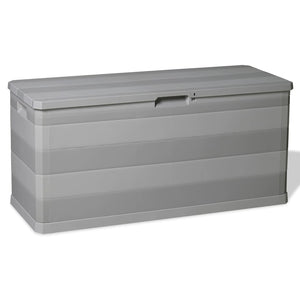 Baule da Giardino Grigio 117x45x56 cm 43709