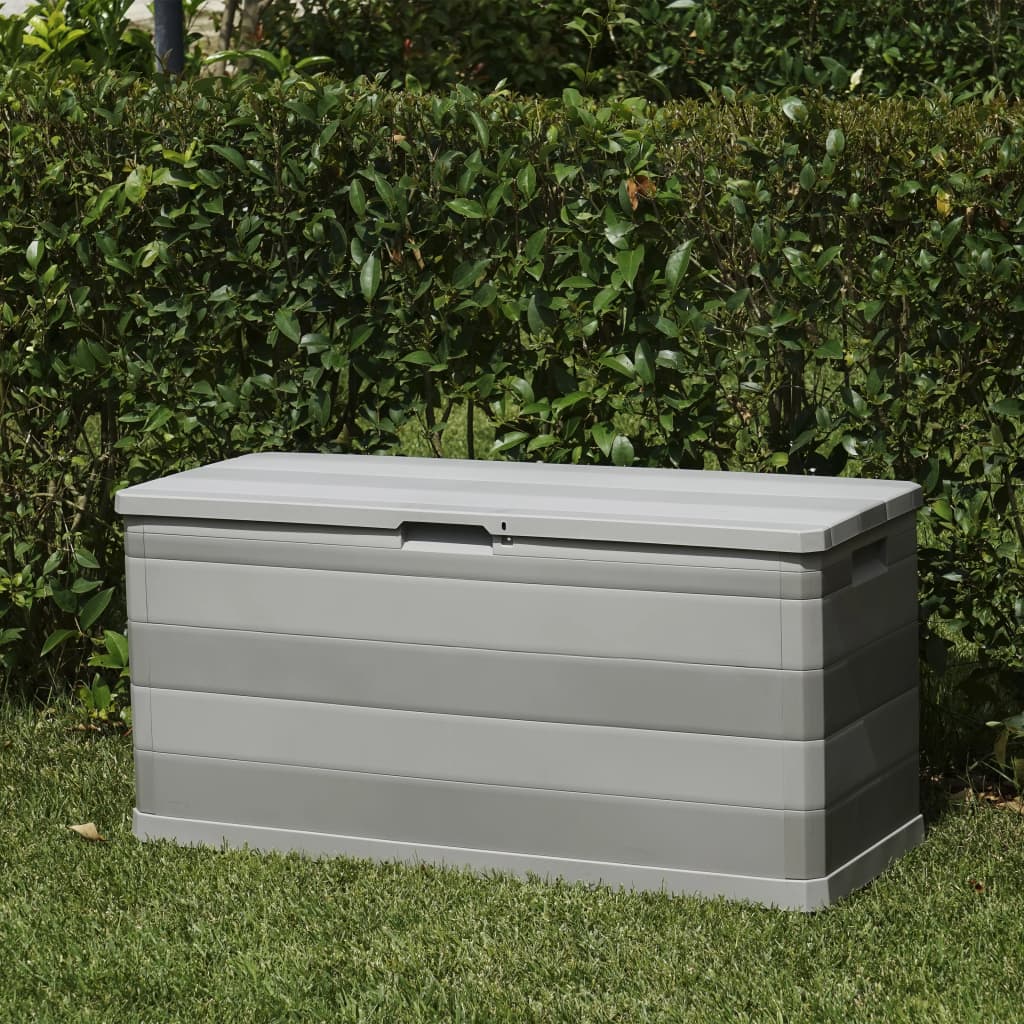 Baule da Giardino Grigio 117x45x56 cm 43709