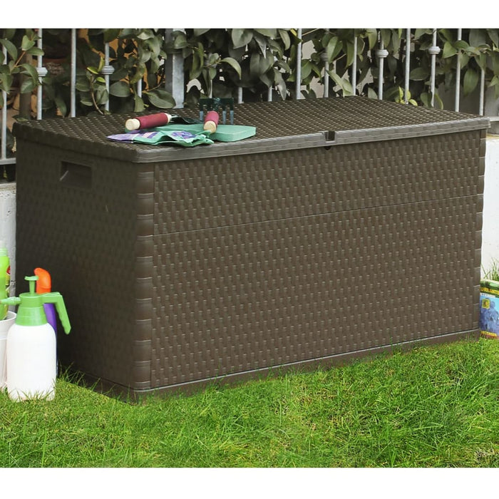 Baule da Giardino Marrone 120x56x63 cm in Rattan PP 43710