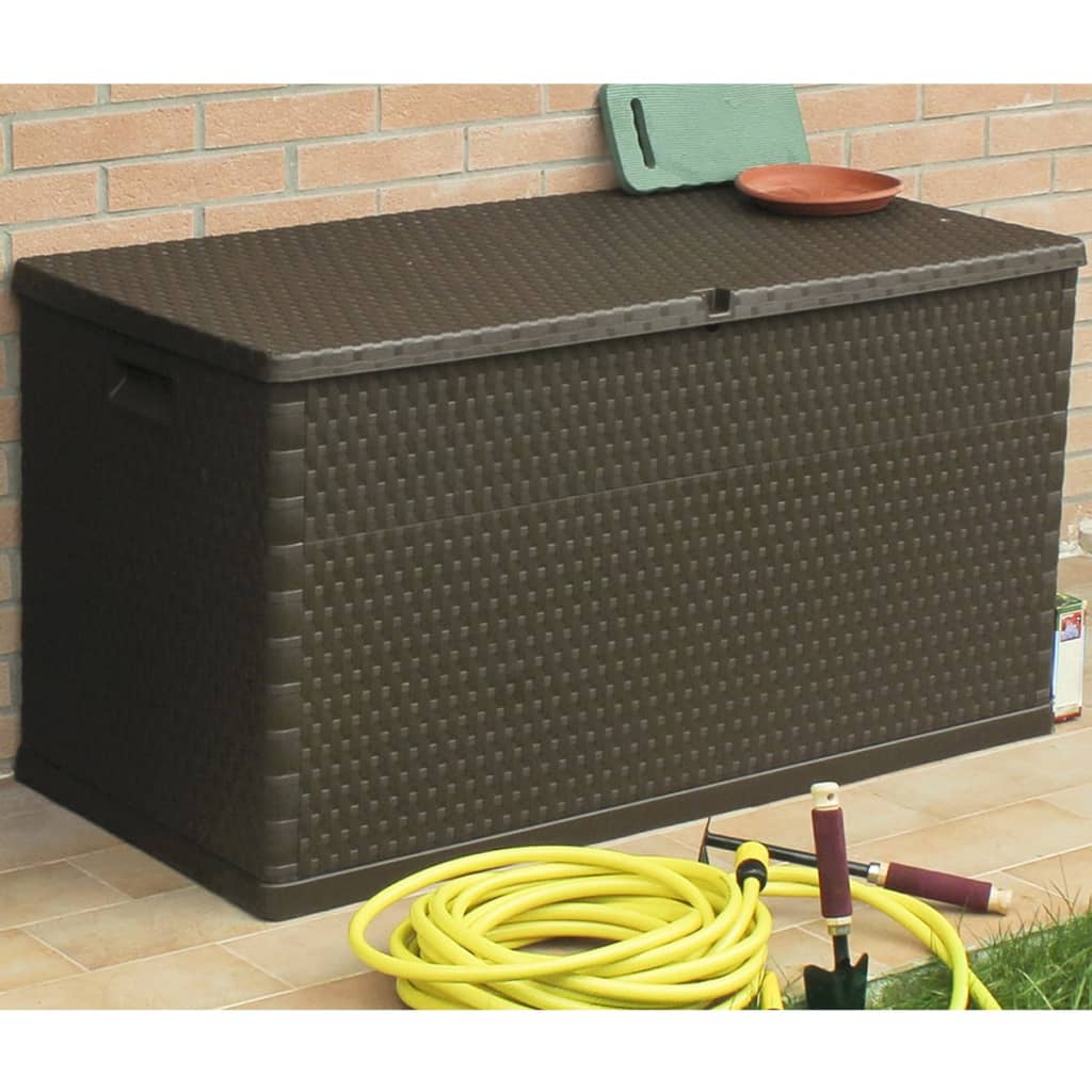 Baule da Giardino Marrone 120x56x63 cm in Rattan PP 43710