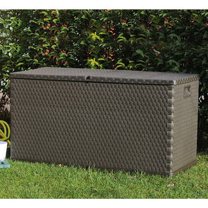 Baule da Giardino Marrone 120x56x63 cm in Rattan PP 43710