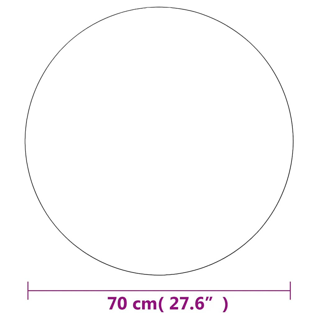 Specchio da Parete 70 cm in Vetro Circolare 245705