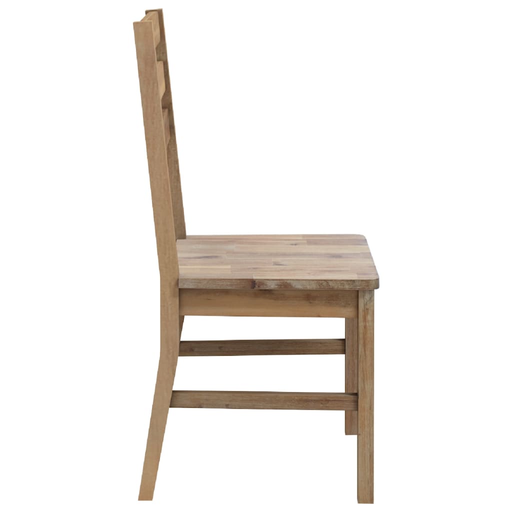 Sedie da Pranzo 4 pz in Legno Massello di Acacia cod mxl 14391