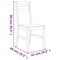 Sedie da Pranzo 4 pz in Legno Massello di Acacia cod mxl 14391