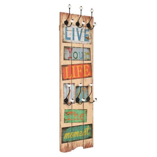 Appendiabiti da Parete con 6 Ganci LIVE LIFE 120x40 cm  cod mxl 55035