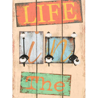 Appendiabiti da Parete con 6 Ganci LIVE LIFE 120x40 cm  cod mxl 55035