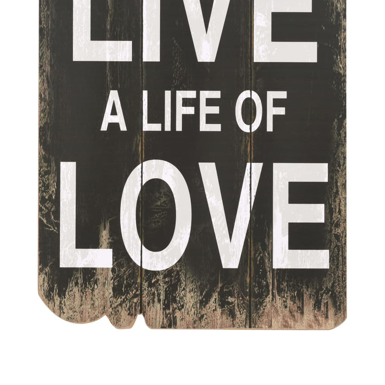 Appendiabiti da Parete con 6 Ganci LOVE LIVE 120x40 cm 245853