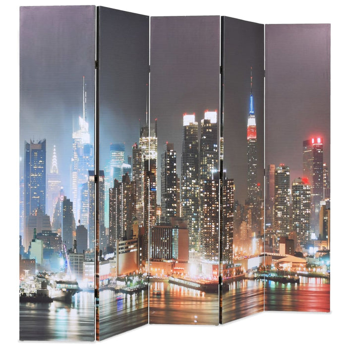 Paravento Pieghevole 200x170 cm Stampa New York di Notte 245863