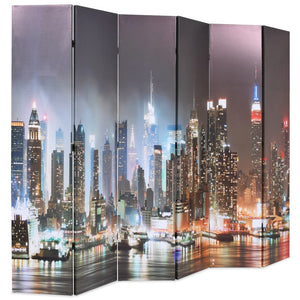 Paravento Pieghevole 228x170 cm Stampa New York di Notte cod mxl 65234