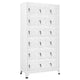 Armadietto a Chiave a 18 Scomparti in Metallo 90x40x180 cm 245966