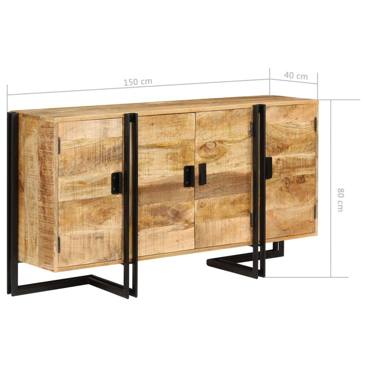 Credenza in Legno Massello di Mango 150x40x80 cm