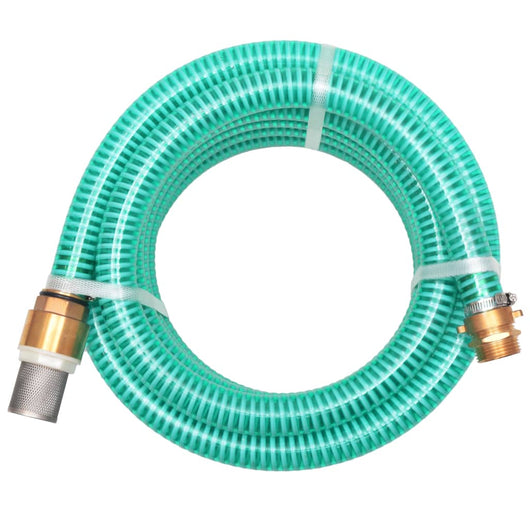 Tubo di Aspirazione con Connettori in Ottone 7 m 25 mm Verde 142885