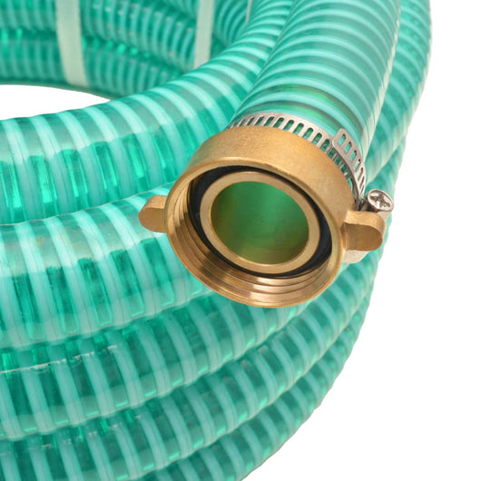 Tubo di Aspirazione con Connettori in Ottone 7 m 25 mm Verde 142885