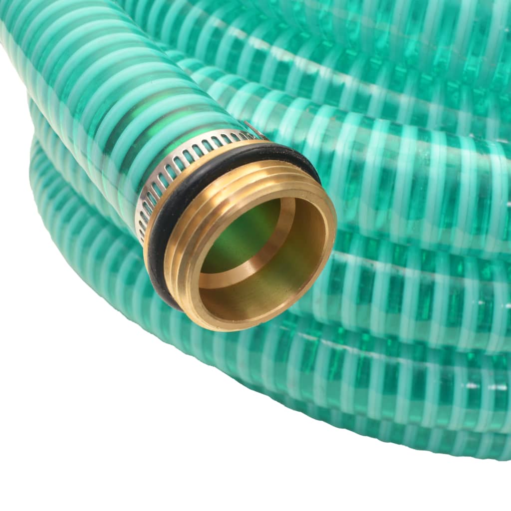 Tubo di Aspirazione con Connettori in Ottone 15 m 25 mm Verde cod mxl 40688