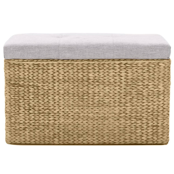 Panca e 2 Pouf in Giunco Grigio cod mxl 43297