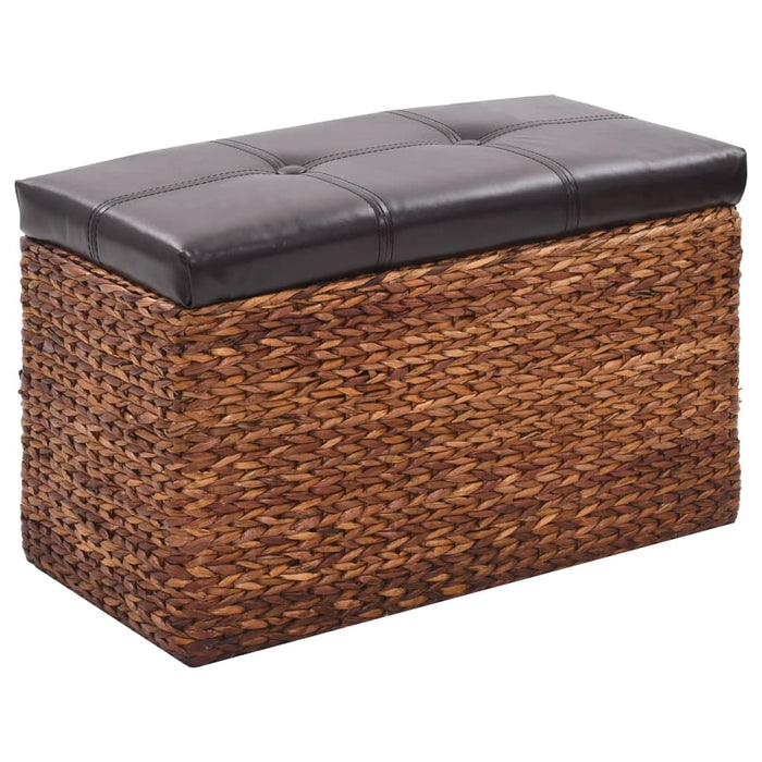 Panca e 2 Pouf in Giunco Marrone e Nero cod mxl 49749