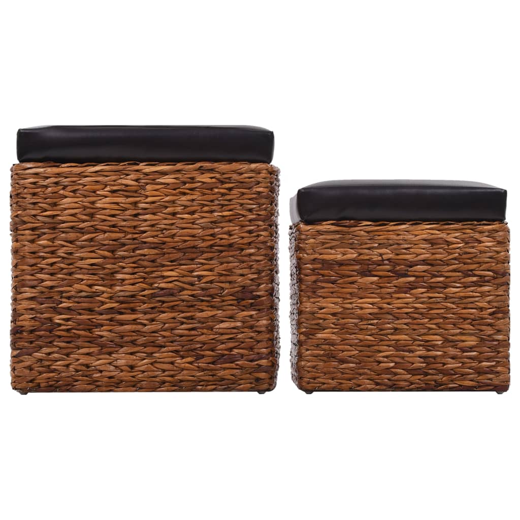 Set Pouf 2 pz in Giunco Marrone 246110