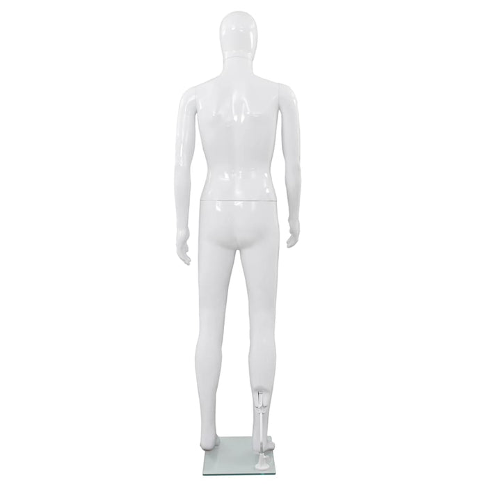 Manichino Uomo Figura Intera Base in Vetro 185 cm Bianco Lucido  cod mxl 71588