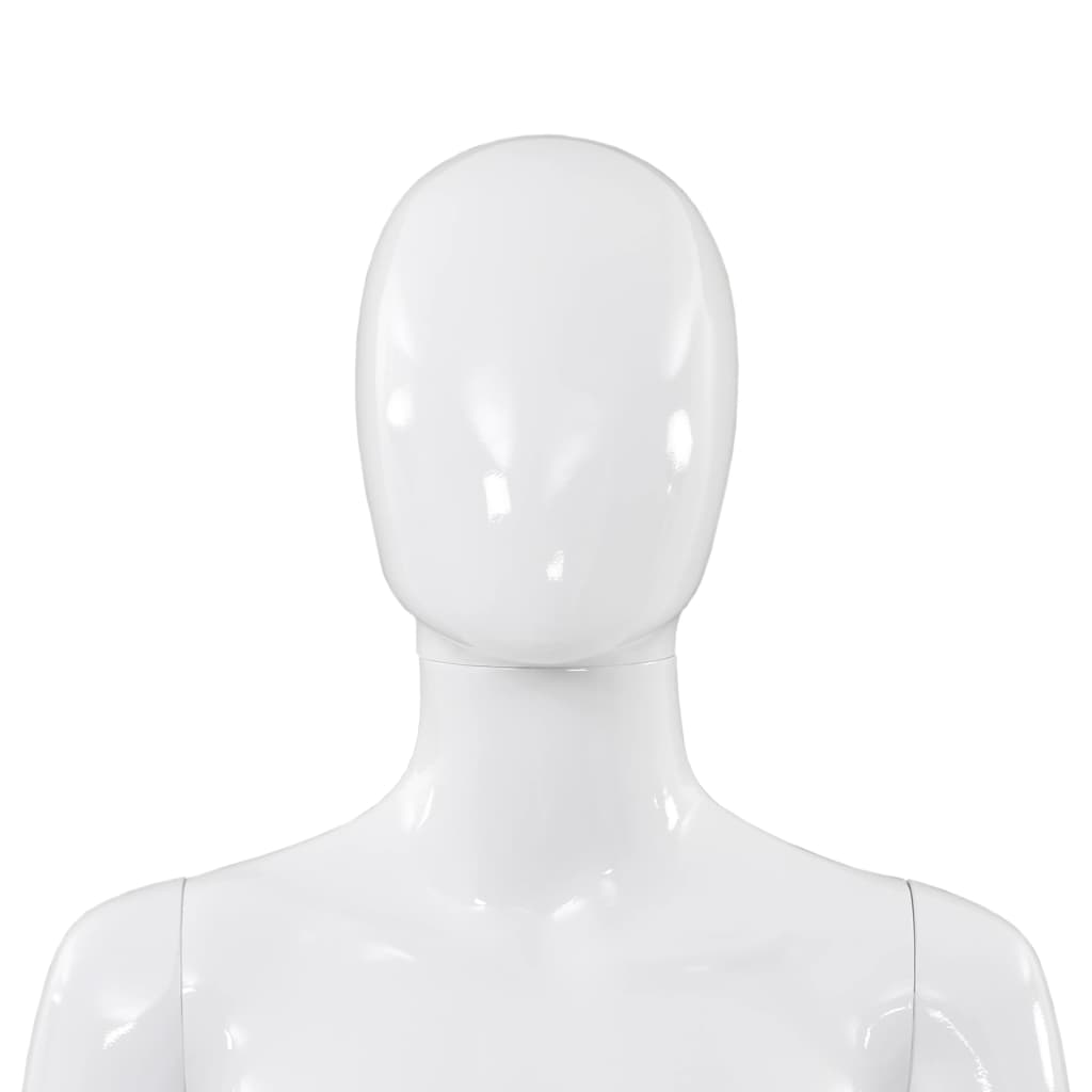 Manichino Donna Figura Intera Base in Vetro 175cm Bianco Lucido 142928