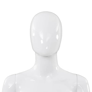 Manichino Donna Figura Intera Base in Vetro 175cm Bianco Lucido 142928