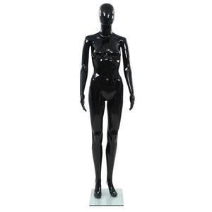 Manichino Donna Figura Intera Base in Vetro 175 cm Nero Lucido  cod mxl 78008