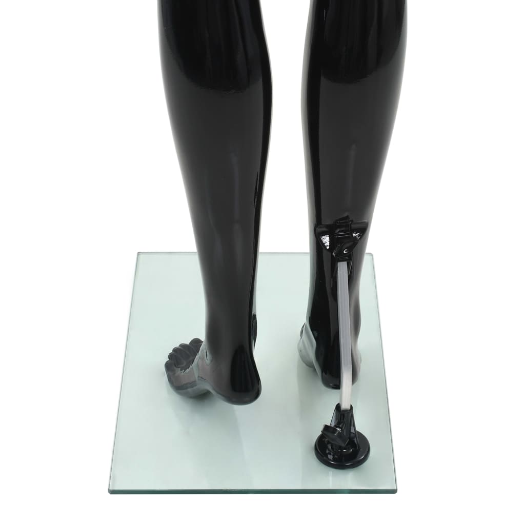 Manichino Donna Figura Intera Base in Vetro 175 cm Nero Lucido  cod mxl 78008