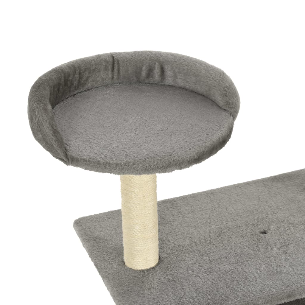 Albero per Gatti con Tiragraffi in Sisal 95 cm Grigio 170512