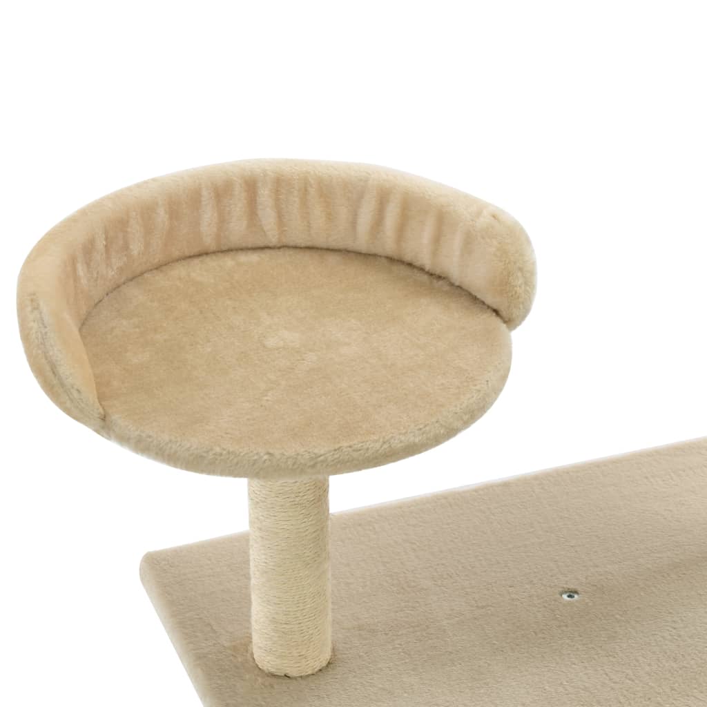 Albero per Gatti con Tiragraffi in Sisal 95 cm Beige 170514