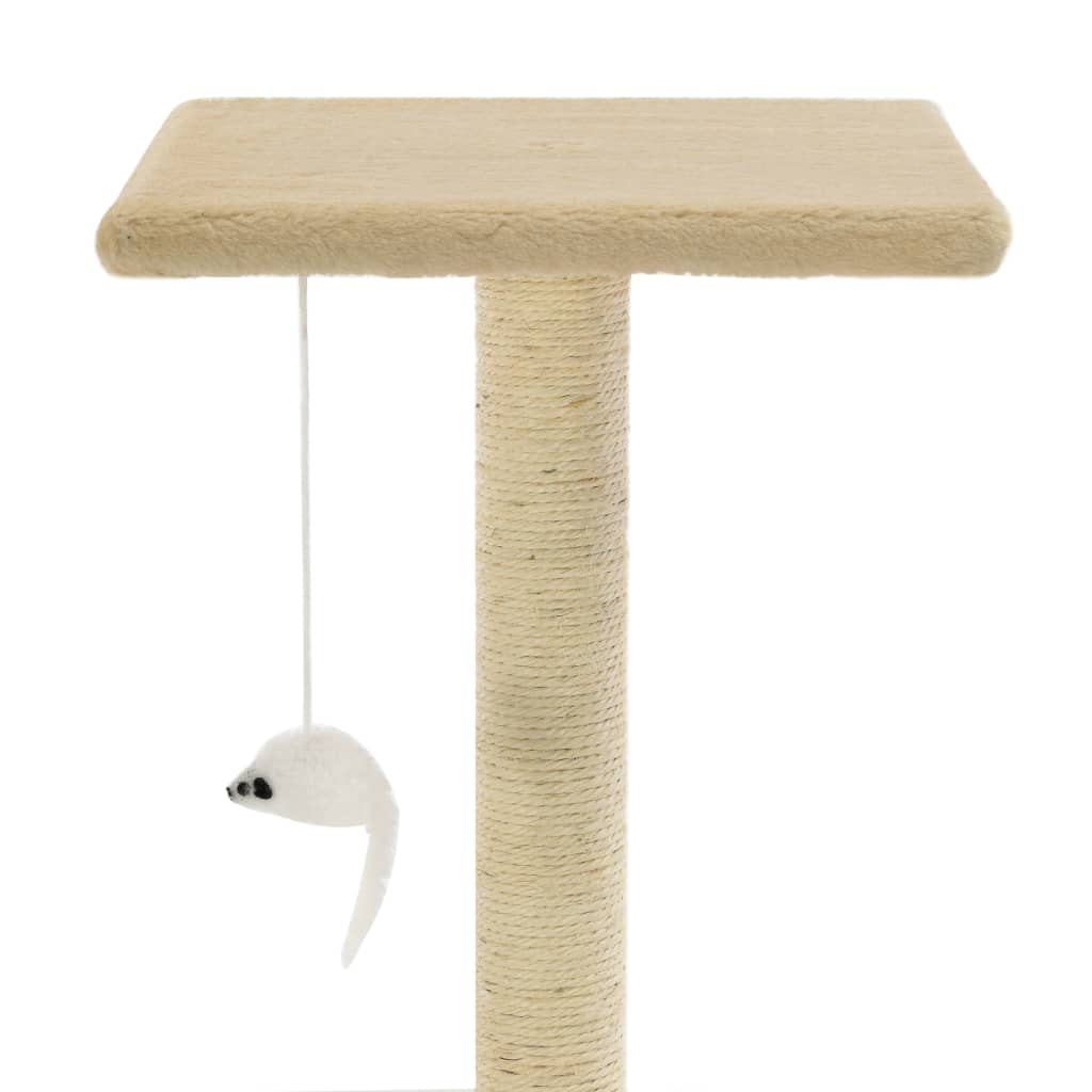 Albero per Gatti con Tiragraffi in Sisal 95 cm Beige cod mxl 25186