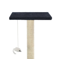 Albero per Gatti con Tiragraffi in Sisal 95 cm Blu Scuro 170516