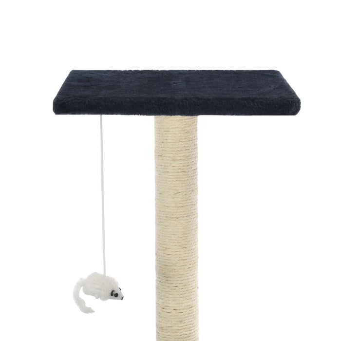 Albero per Gatti con Tiragraffi in Sisal 95 cm Blu Scuro 170516