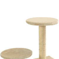 Albero per Gatti con Tiragraffi in Sisal 60 cm Beige 170519