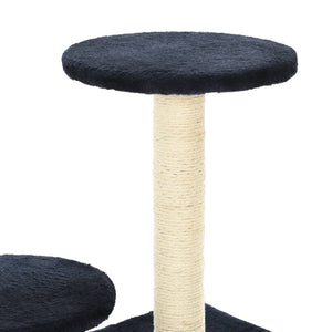 Albero per Gatti con Tiragraffi in Sisal 60 cm Blu Scuro 170521