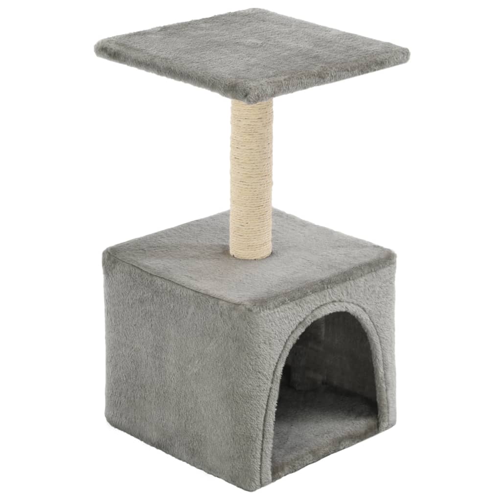 Albero per Gatti con Tiragraffi in Sisal 55 cm Grigio 170537