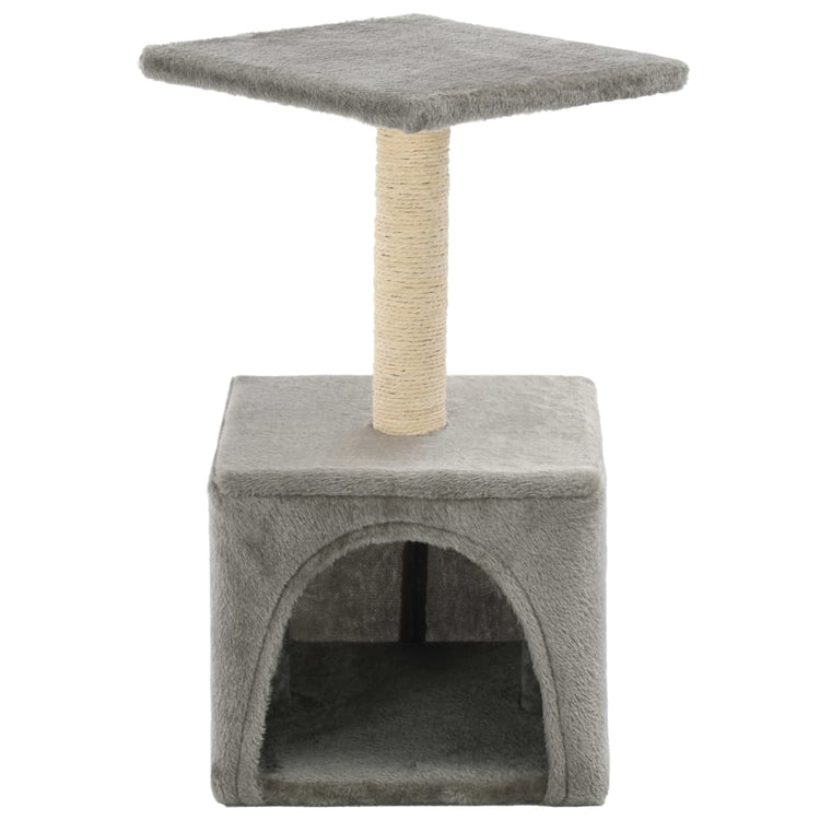 Albero per Gatti con Tiragraffi in Sisal 55 cm Grigio 170537