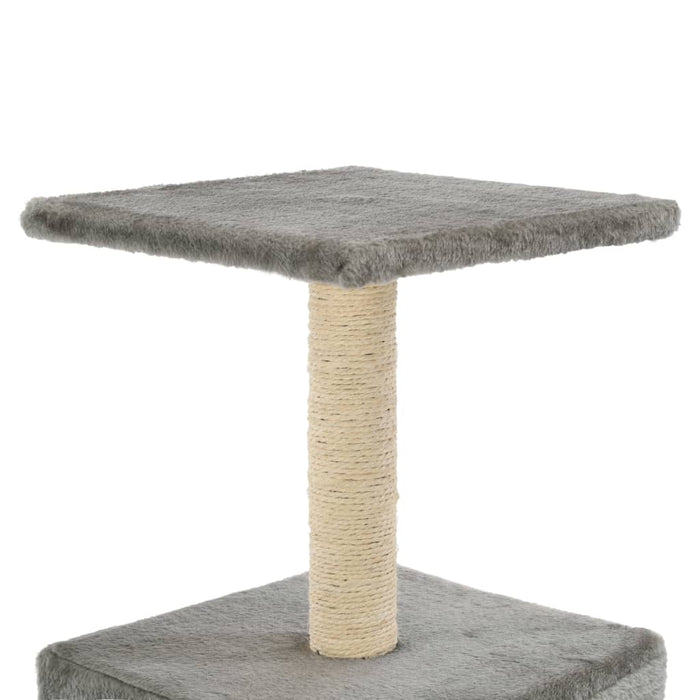 Albero per Gatti con Tiragraffi in Sisal 55 cm Grigio 170537