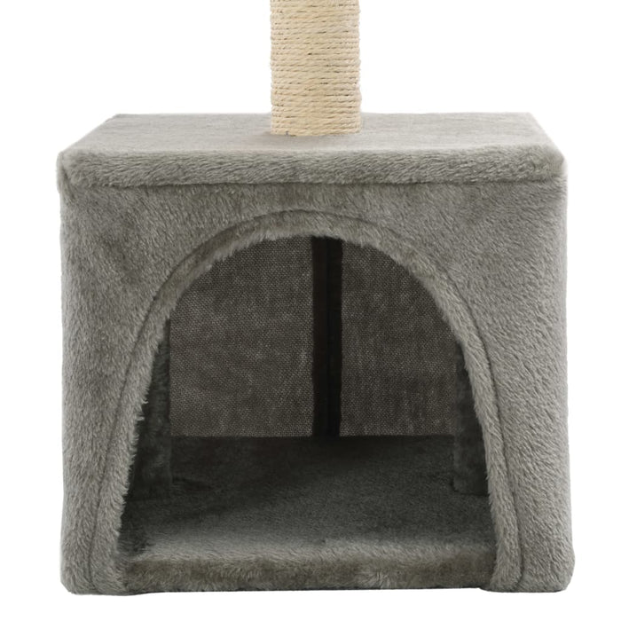 Albero per Gatti con Tiragraffi in Sisal 55 cm Grigio 170537