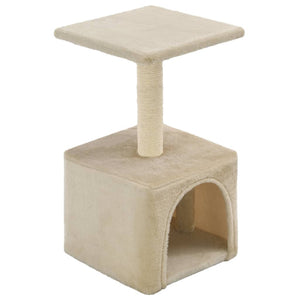 Albero per Gatti con Tiragraffi in Sisal 55 cm Beige 170539