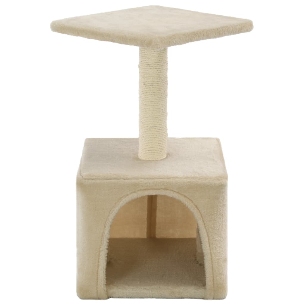 Albero per Gatti con Tiragraffi in Sisal 55 cm Beige 170539