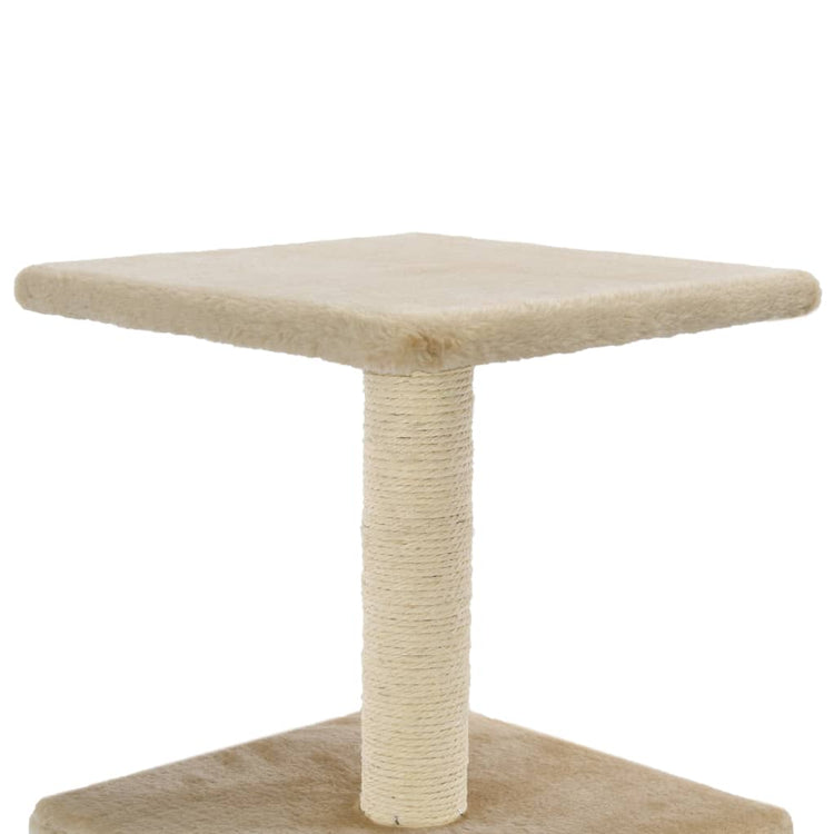 Albero per Gatti con Tiragraffi in Sisal 55 cm Beige 170539