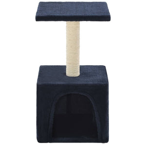 Albero per Gatti con Tiragraffi in Sisal 55 cm Blu Scuro