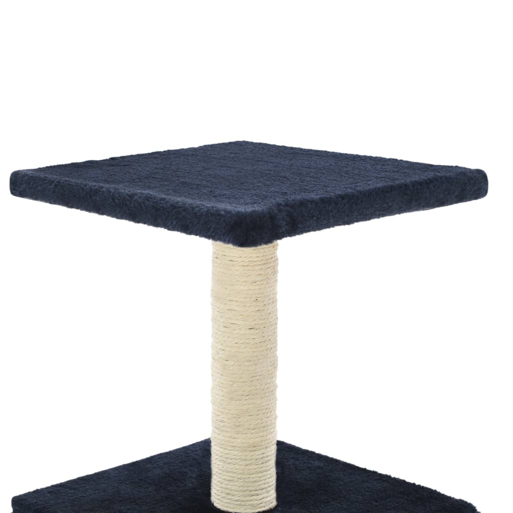 Albero per Gatti con Tiragraffi in Sisal 55 cm Blu Scuro