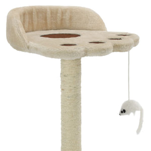 Albero per Gatti con Tiragraffi in Sisal 40 cm Beige e Marrone 170542